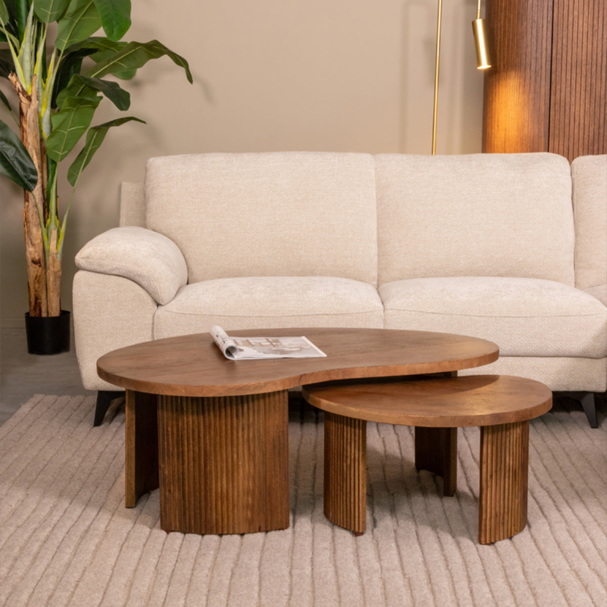 LABEL51 Salontafel Timon - Mangohout - 100 cm